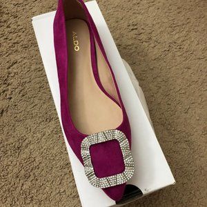 Aldo hot pink embellished flats size 8.5